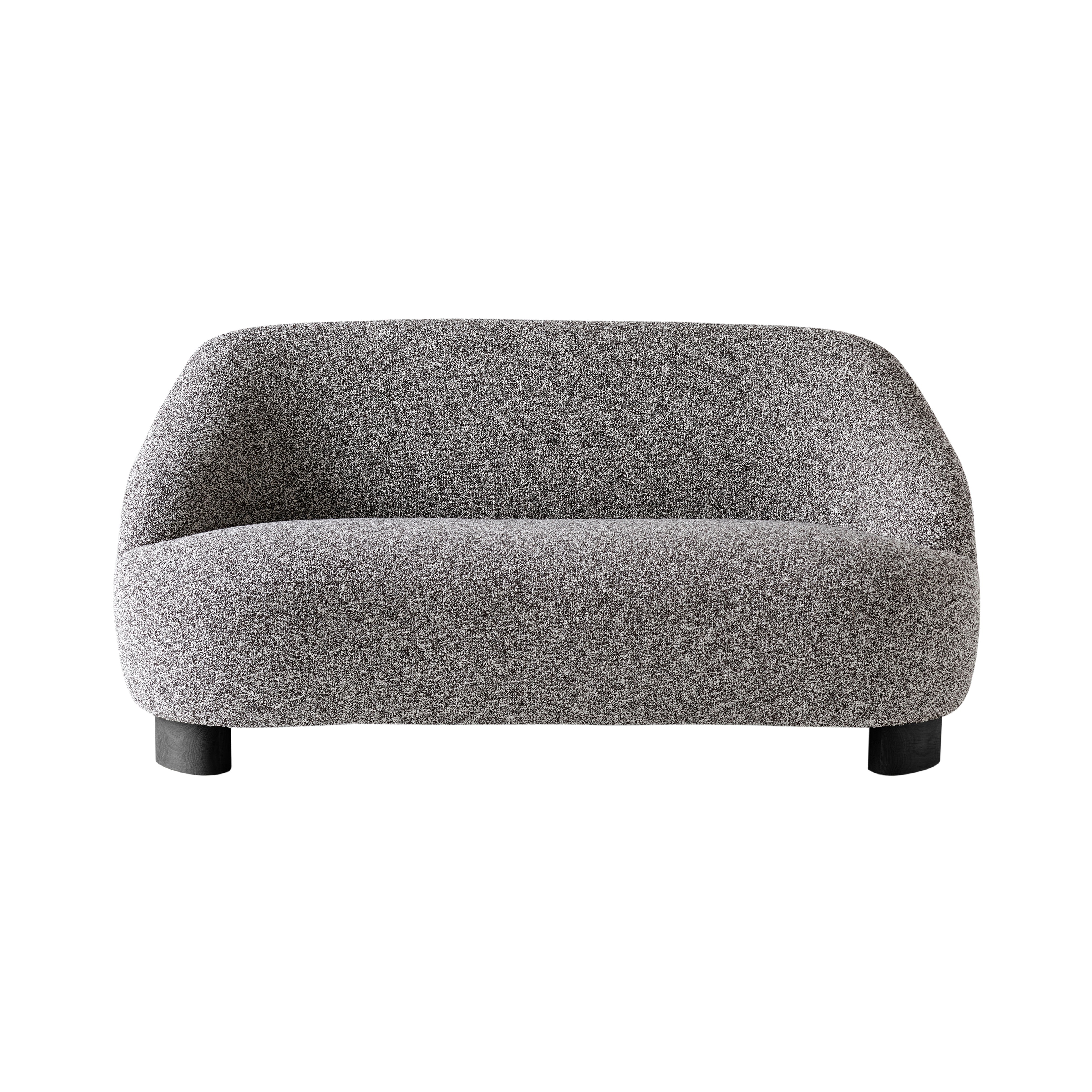 Margas 2 Seater Sofa: LC3 + Black Lacquered Oak