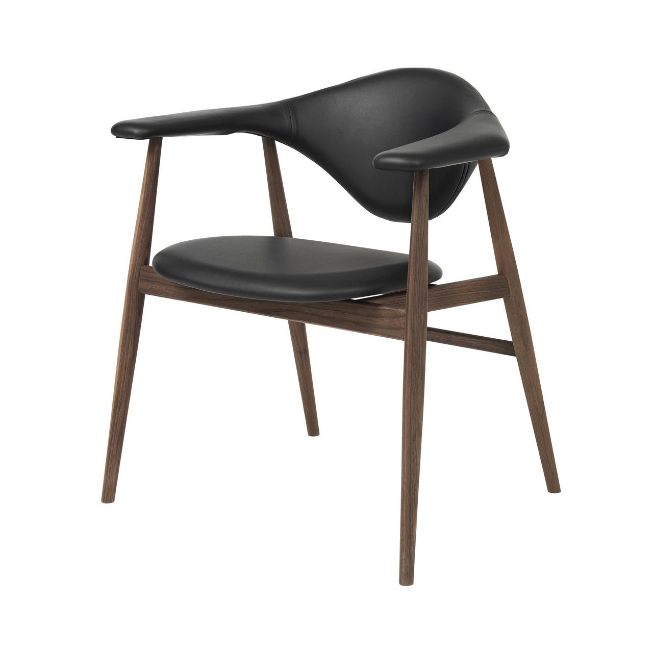 Masculo Dining Chair: Wood Base + Oiled American Walnut