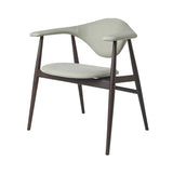 Masculo Dining Chair: Wood Base + Smoked Oak Matt Lacquered
