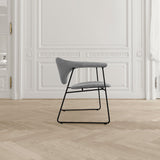 Masculo Dining Chair: Sledge Base + LS