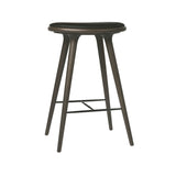 High Stool: Counter + Grey Stain Beech + Black Leather