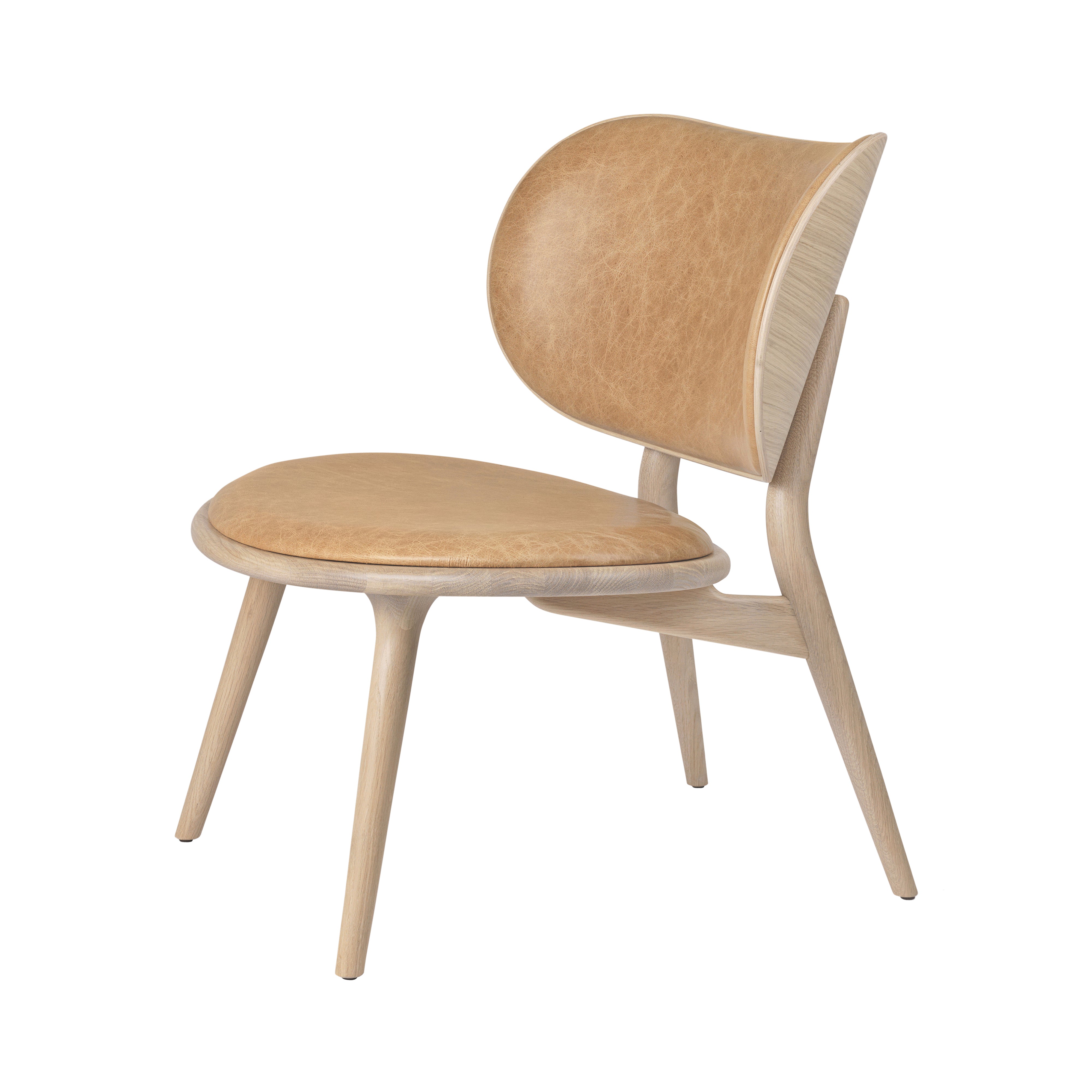 The Lounge Chair: Matt Lacquered Oak + Natural Tanned Leather