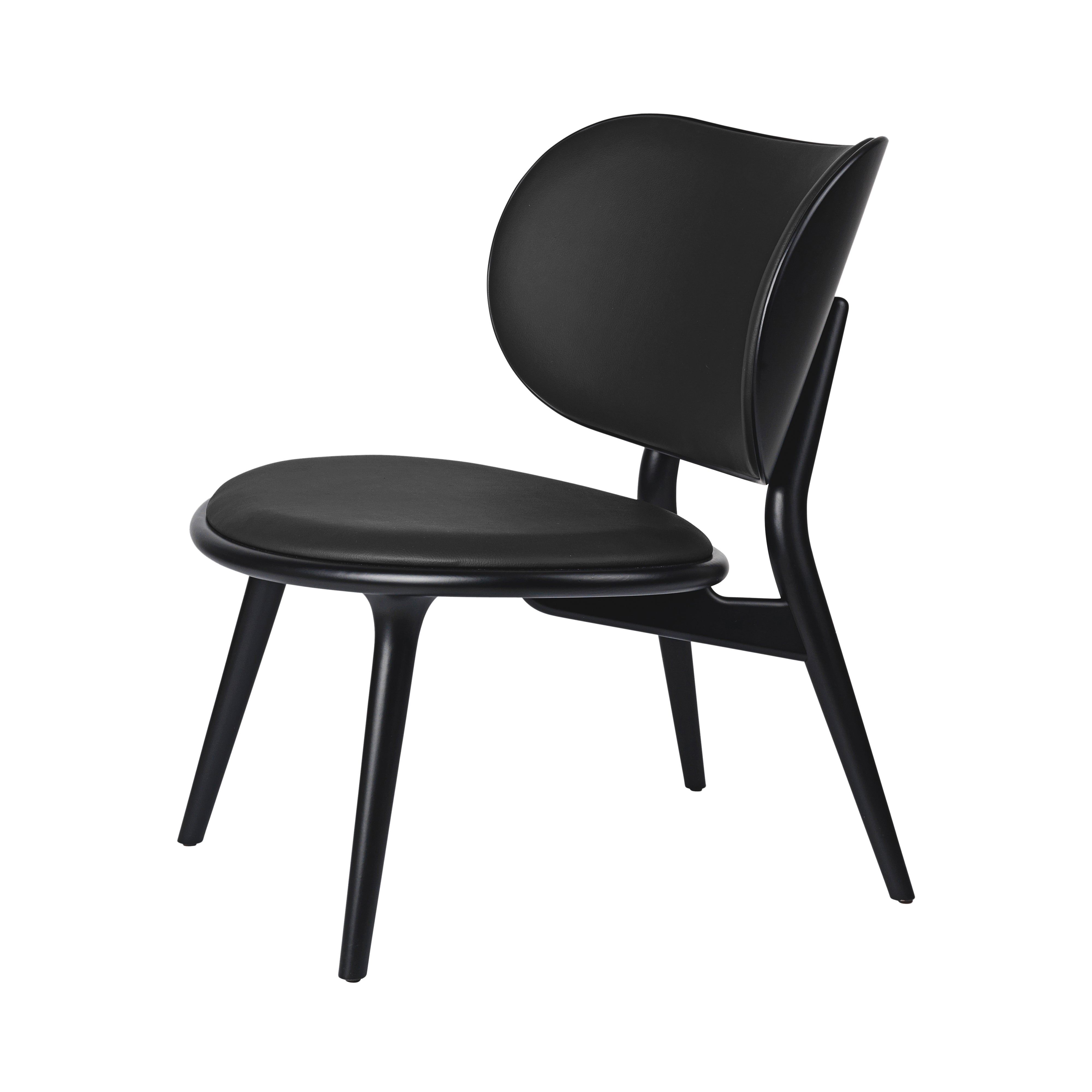 The Lounge Chair: Black Stained Beech + Black Leather