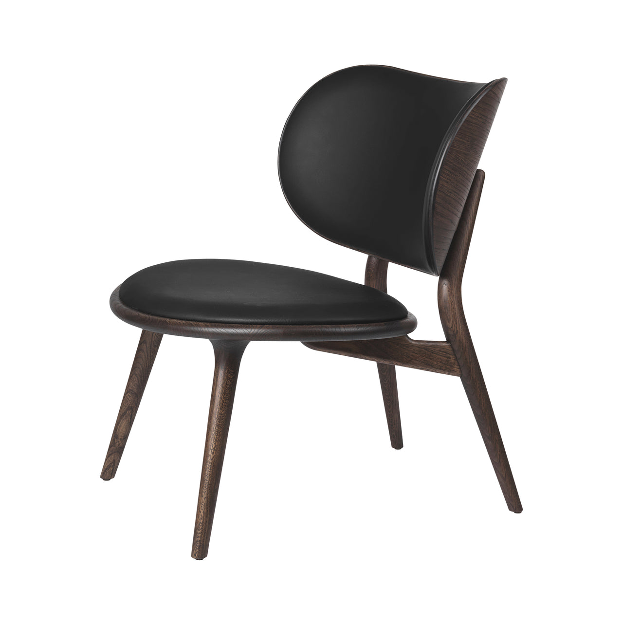 The Lounge Chair: Grey Stained Oak + Black Leather