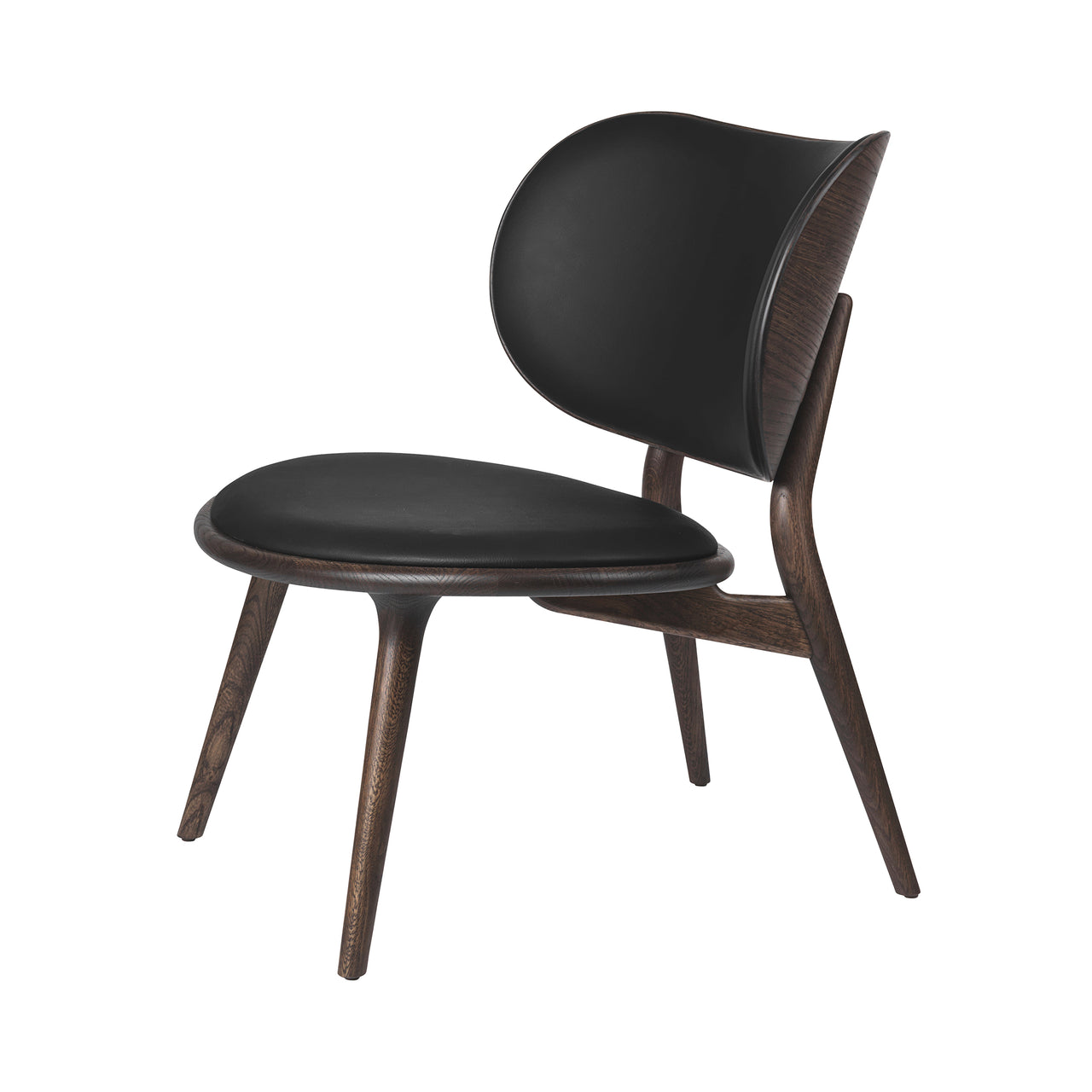 The Lounge Chair: Sirka Grey Stained Oak + Black Leather