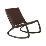 Rocker Chair: Grey Stained Oak + Harness Mustang Leather