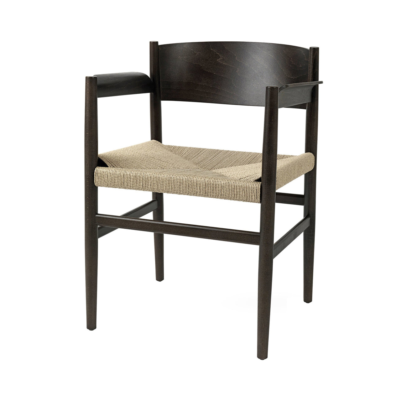 Nestor Chair: Sirka Grey Stained Beech + With Armrest