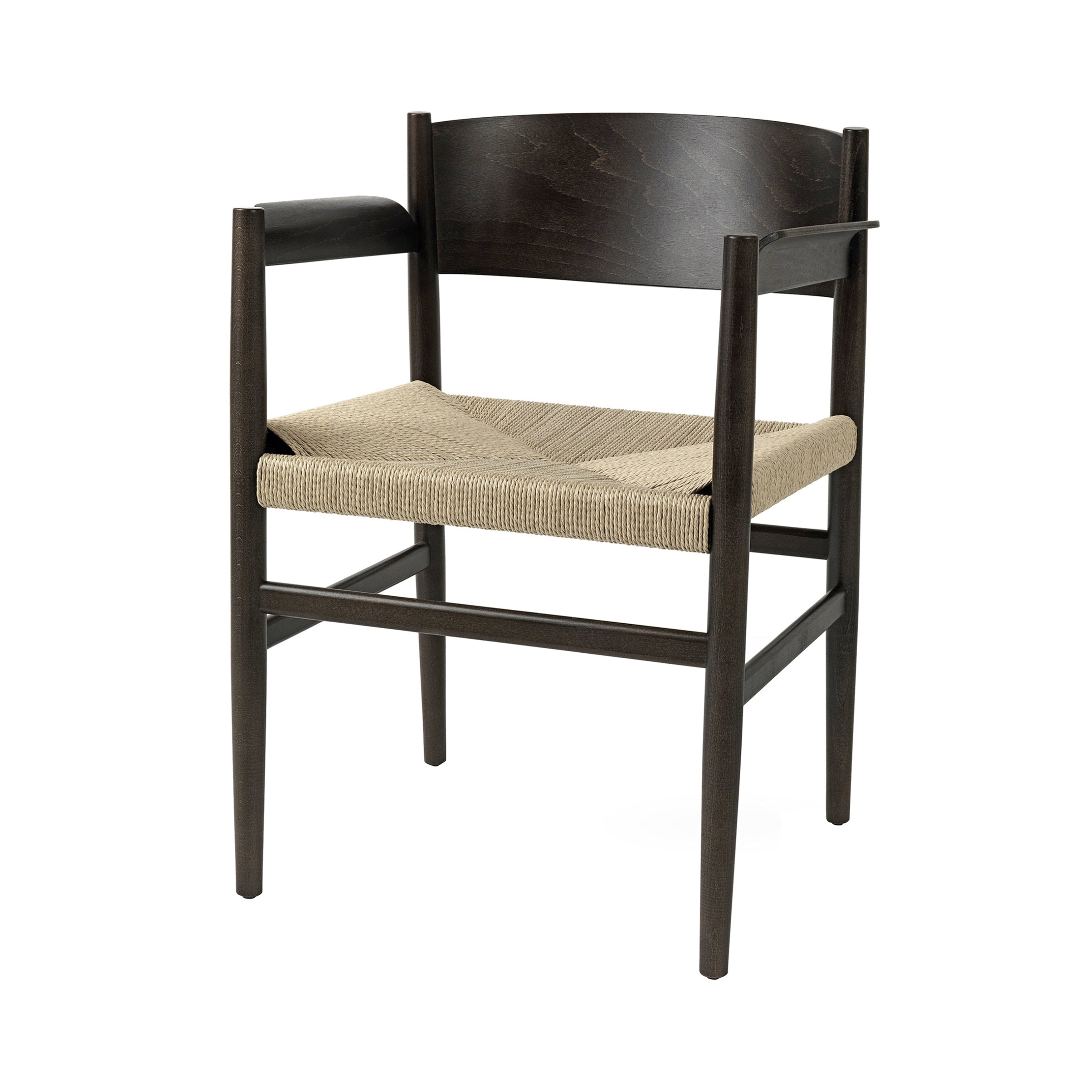 Nestor Chair: Sirka Grey Stained Beech + With Armrest