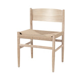 Nestor Chair: Matt Lacquered Oak + Without Armrest