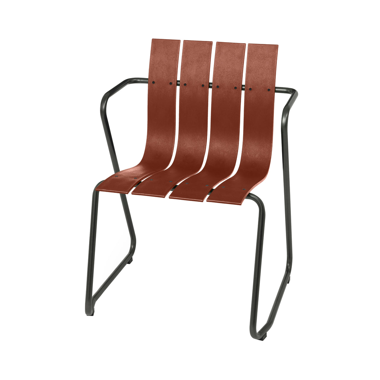 Ocean Stacking Chair: Set of 4 + Burnt Red