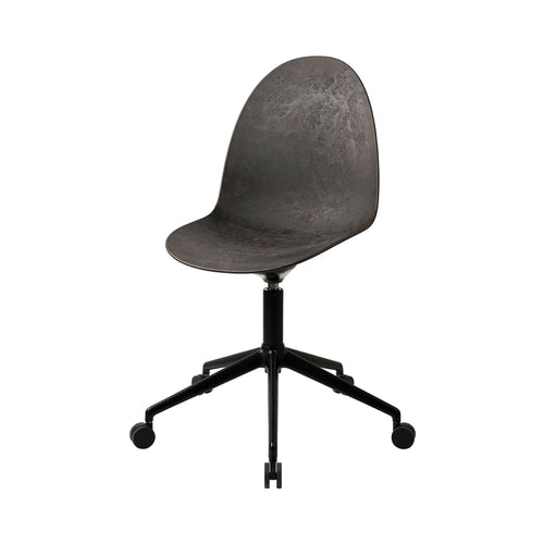 Eternity Swivel Chair with Castor: Coffee Waste Black + Black