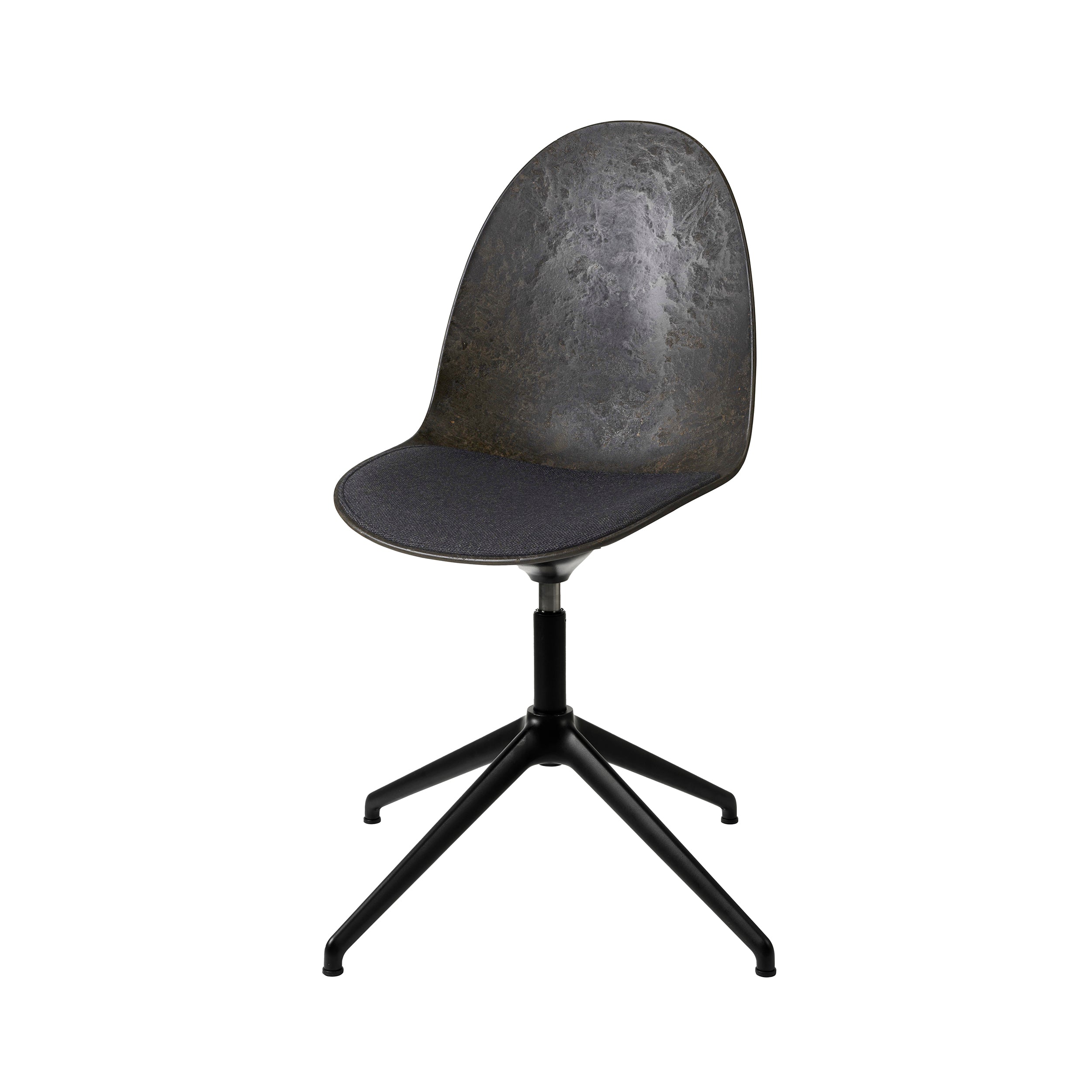 Eternity Swivel Chair: Seat Upholstered + Coffee Waste Black + Black