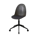 Eternity Swivel Chair with Castor: Seat Upholstered + Coffee Waste Black + Black