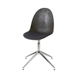 Eternity Swivel Chair: Seat Upholstered + Coffee Waste Black + Polished Aluminum