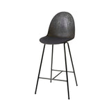 Eternity High Stool: Seat Upholstered + Coffee Waste Black