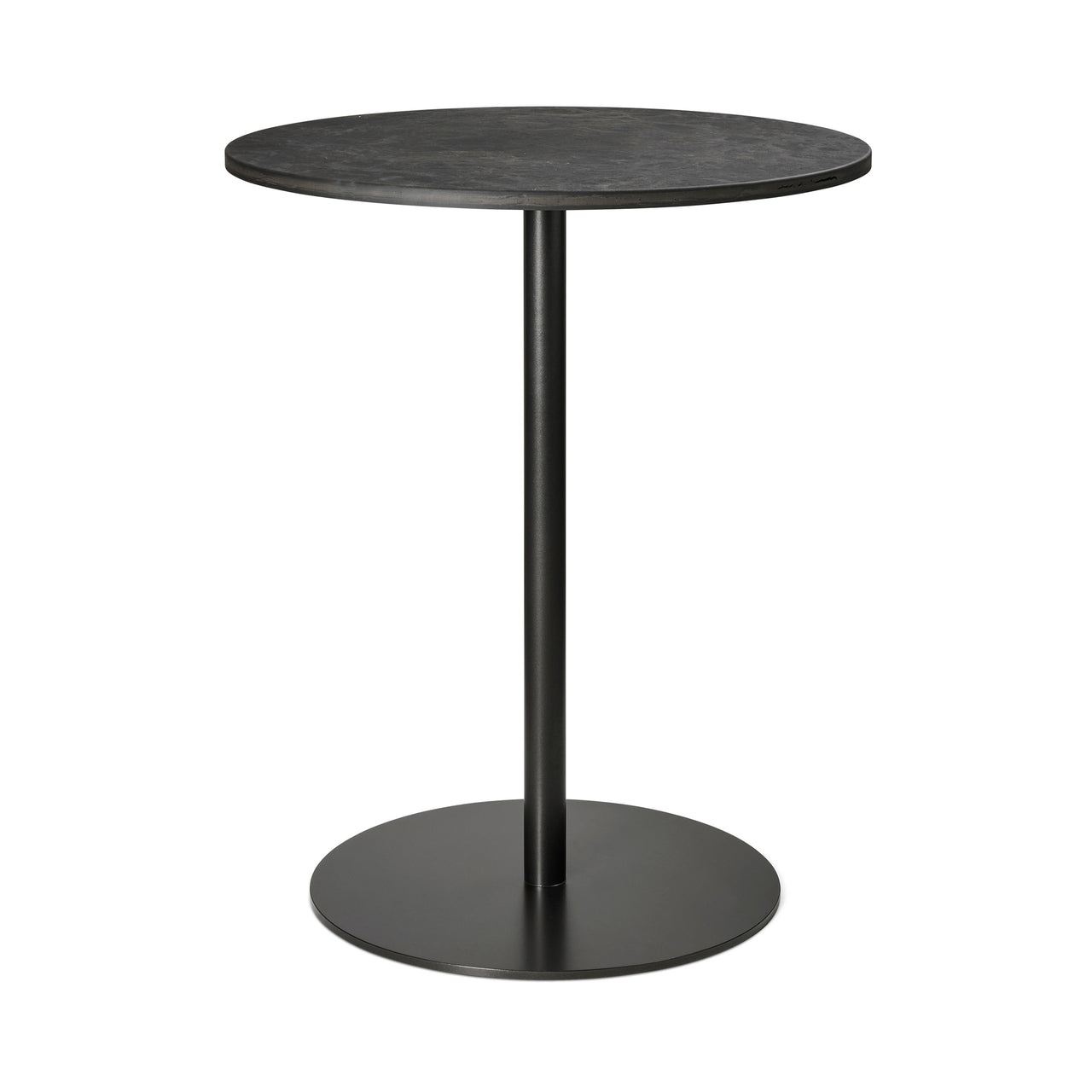 Mater Café Table: Round + Coffee Waste Black