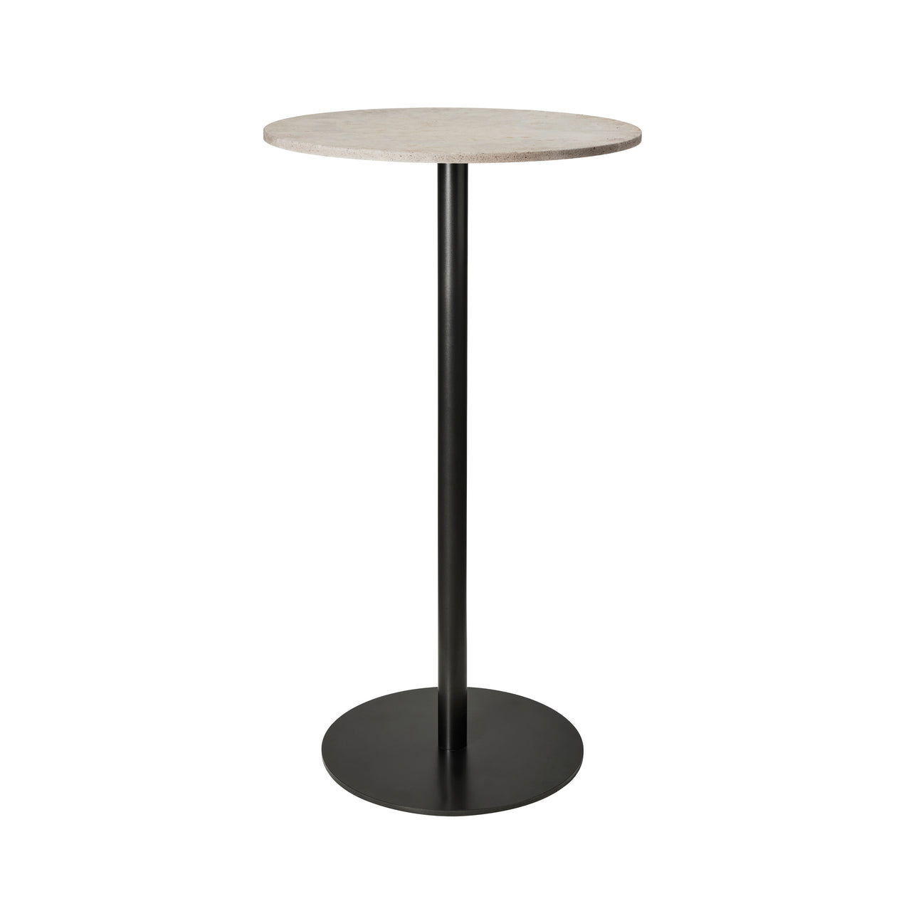 Mater Bar Table: Bar + Round + Wood Waste Grey