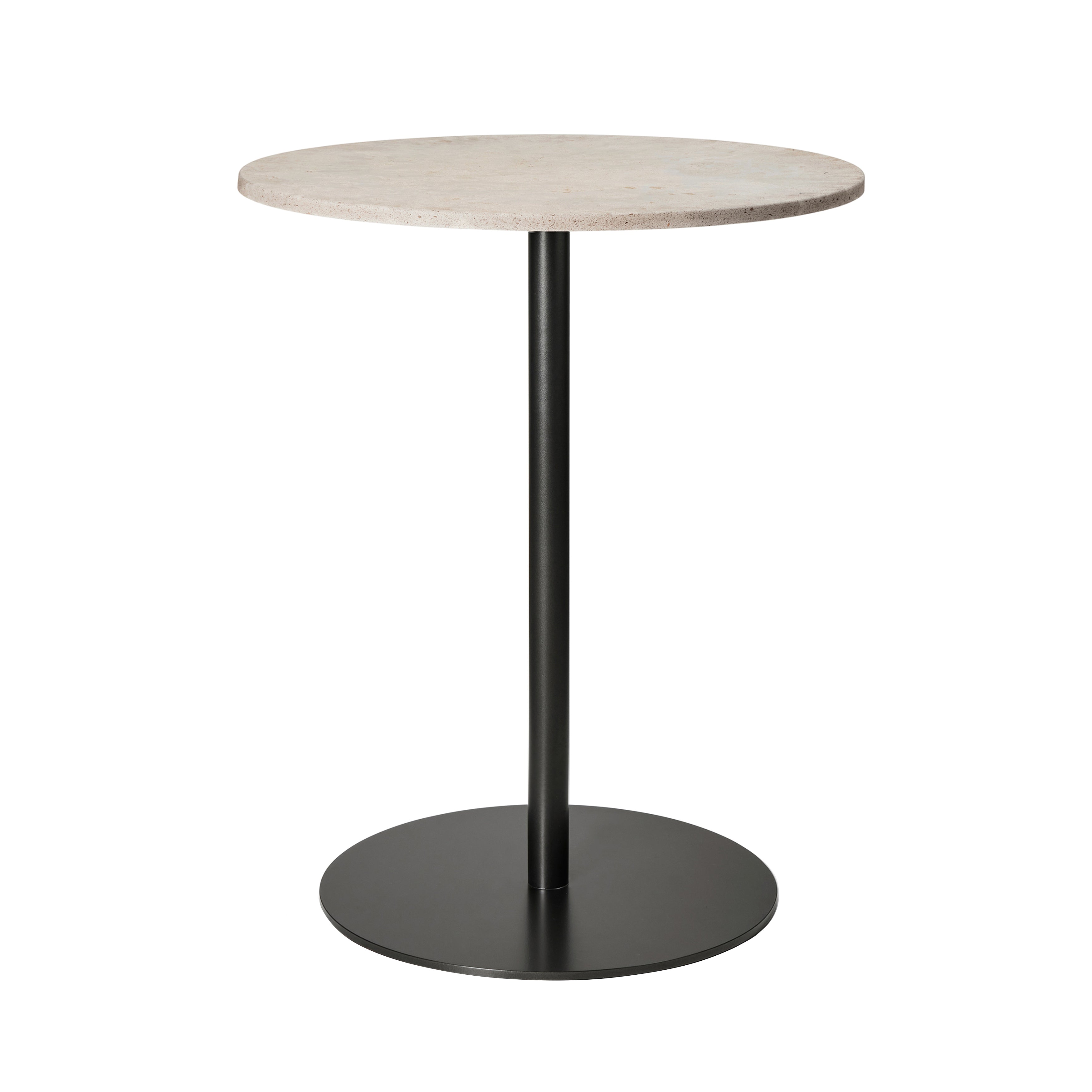 Mater Café Table: Round + Wood Waste Grey