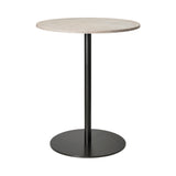 Mater Café Table: Round + Wood Waste Grey
