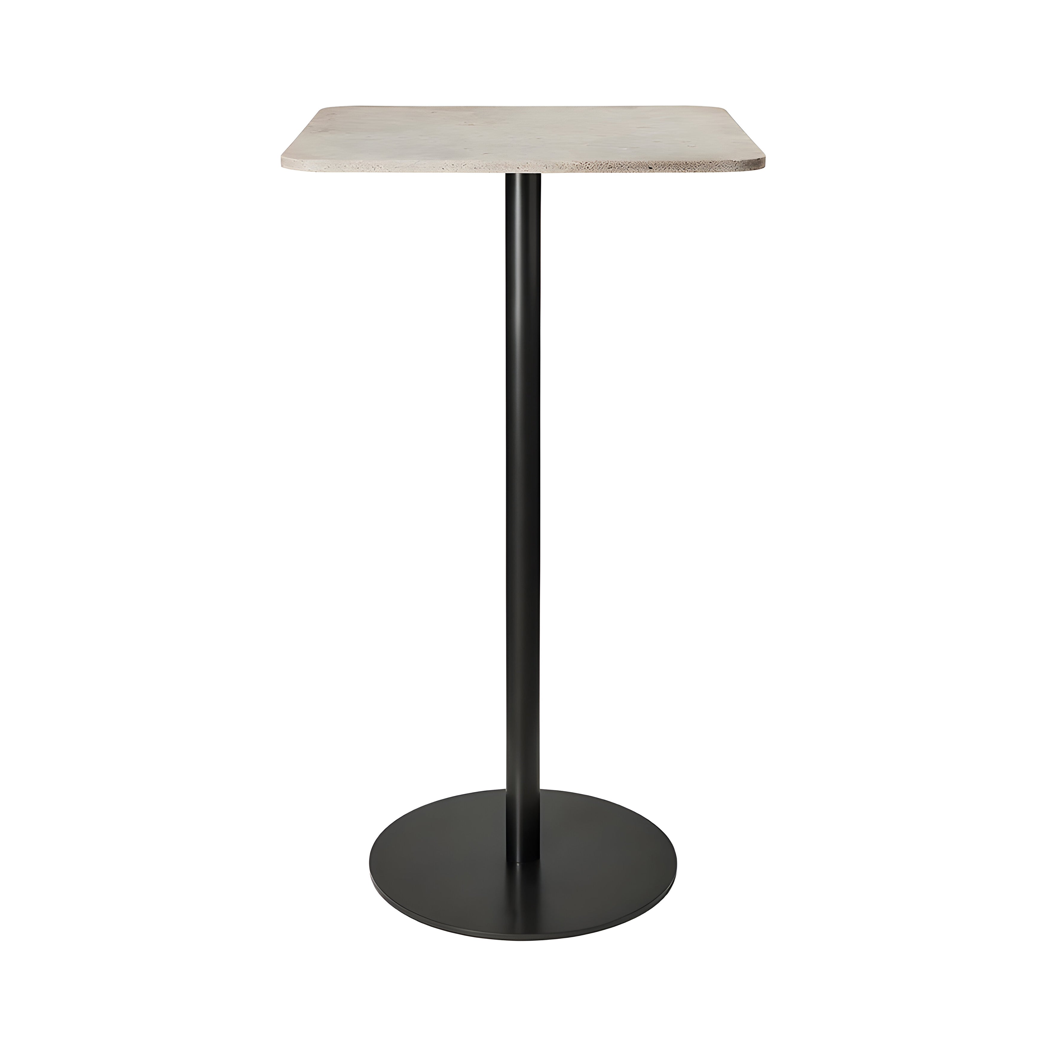 Mater Bar Table: Square + Wood Waste Grey