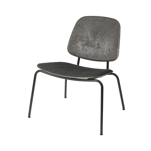 Compound Lounge Chair: Seat Upholstered + Coffee Waste Black