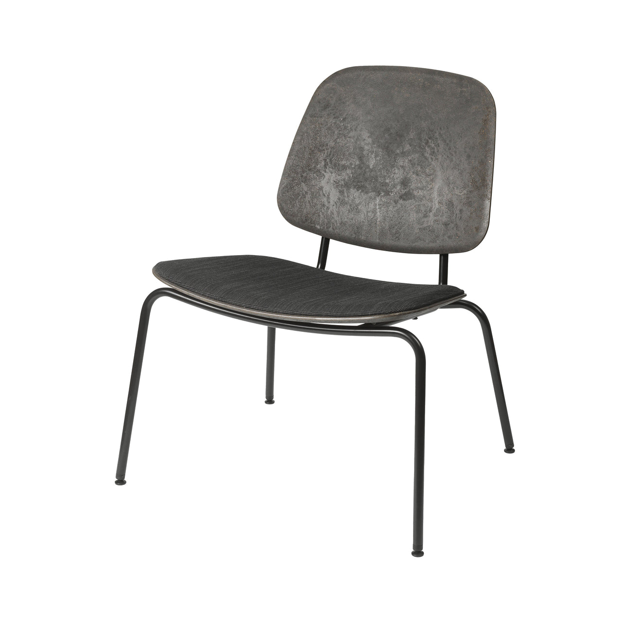Compound Lounge Chair: Seat Upholstered + Coffee Waste Black