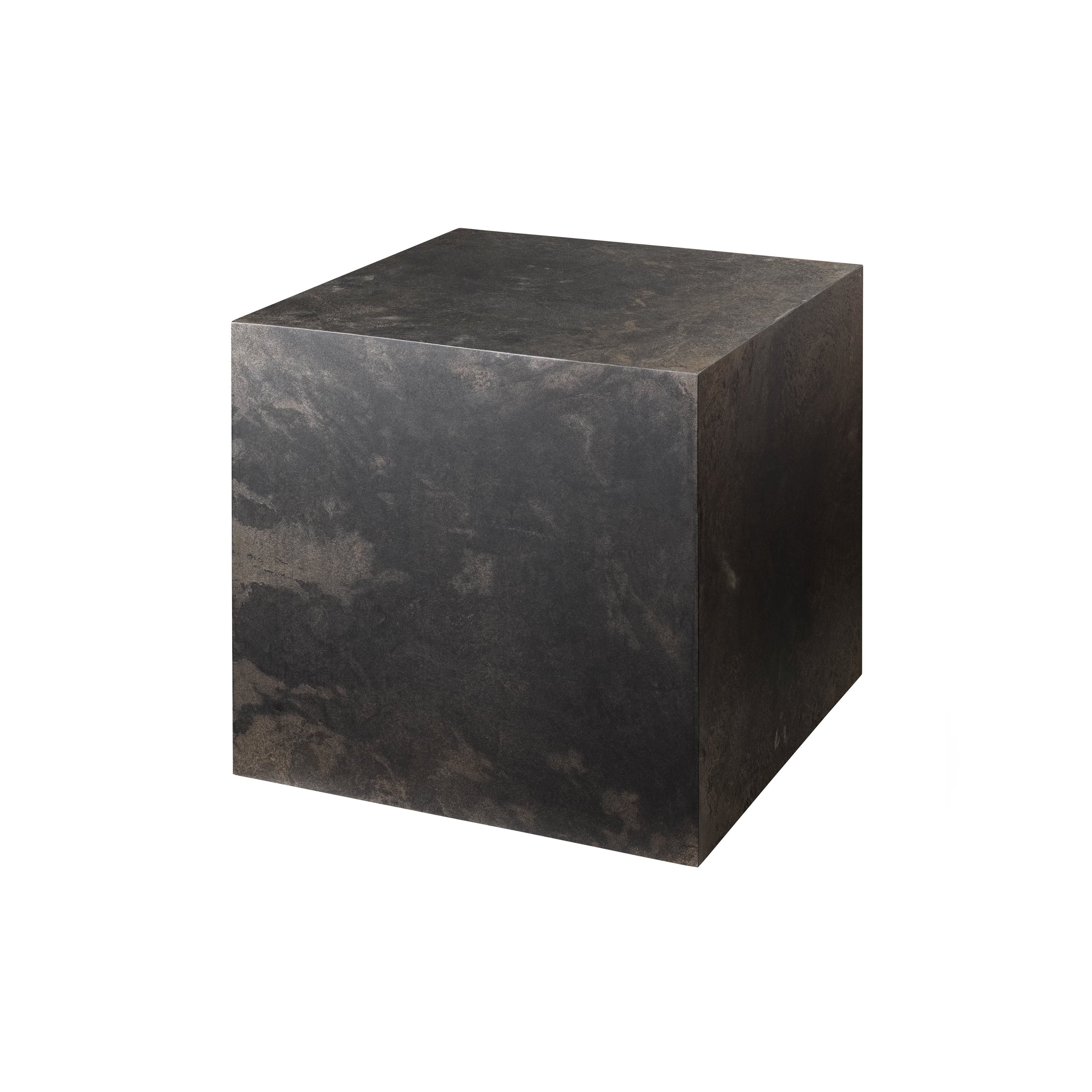 Mater Cube Side Table: Coffee Waste Black
