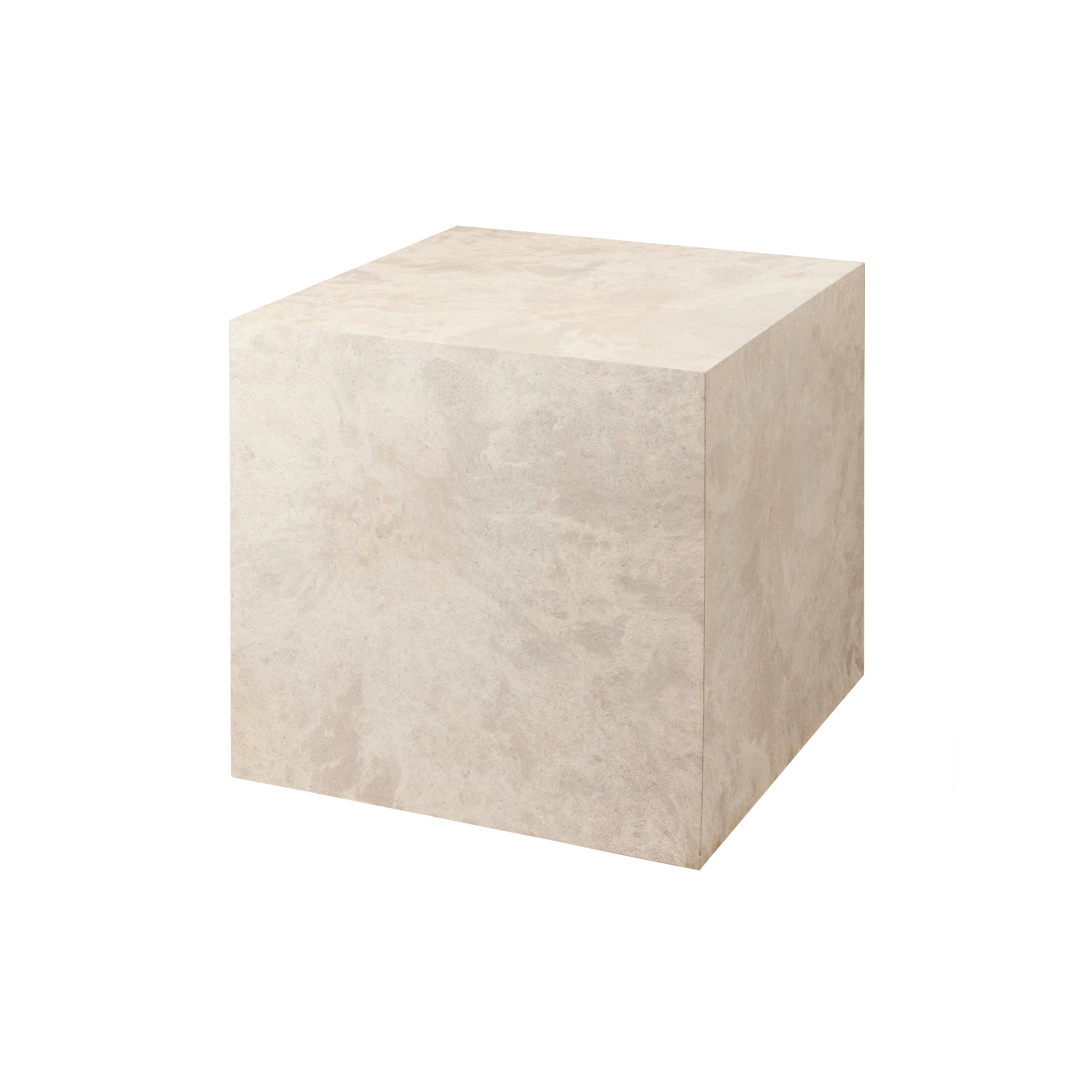 Mater Cube Side Table: Wood Waster Grey