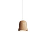 Material Pendant Light: Natural Oak + White