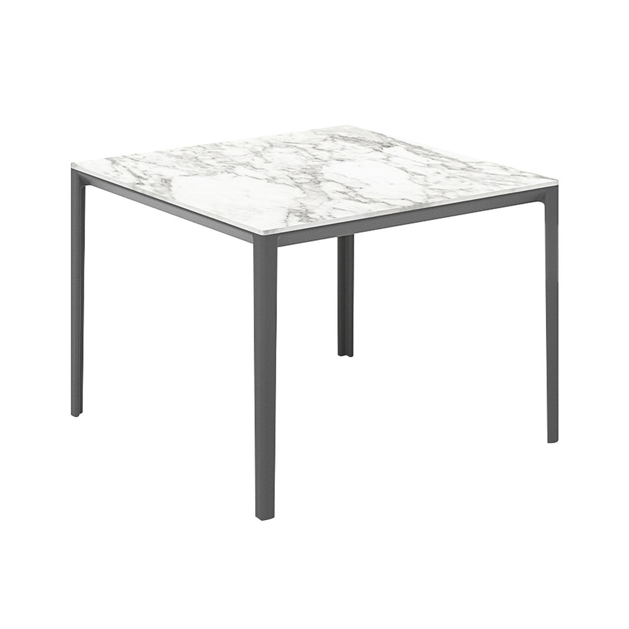 Able Dining Table: Square + Carrara Marble