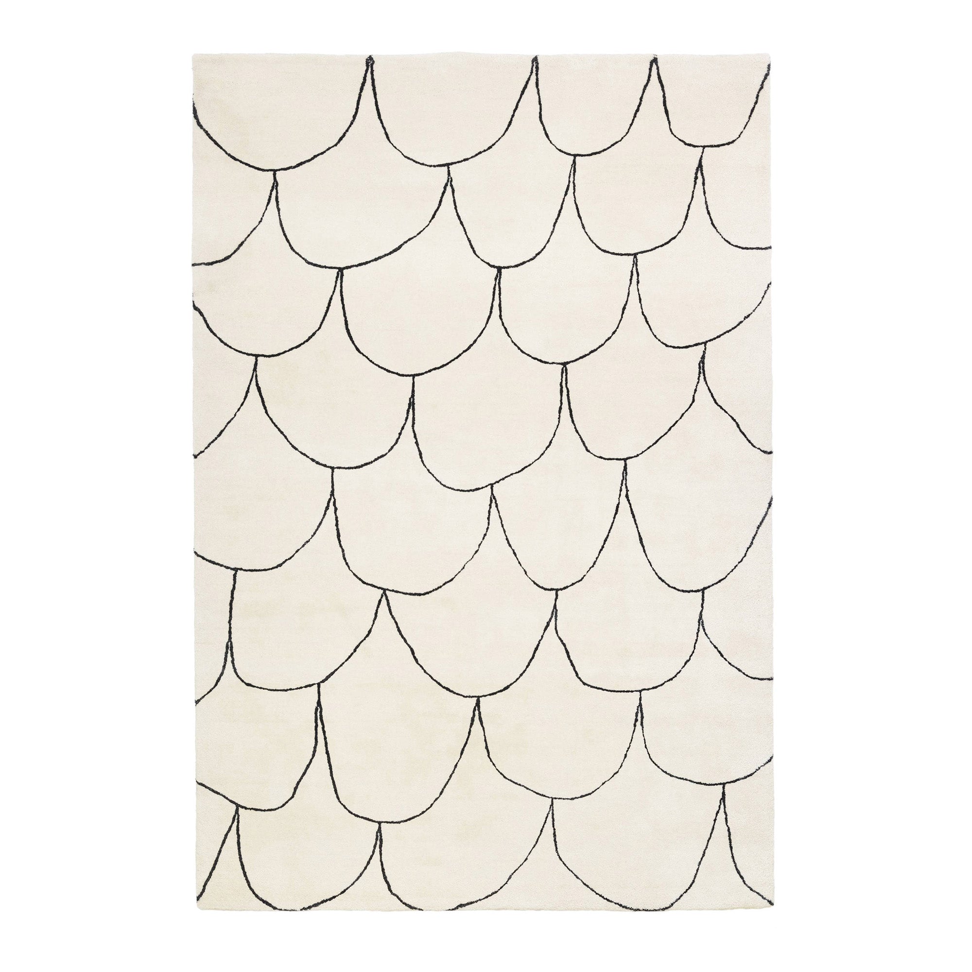 Fish Platinum Rug: Medium + White