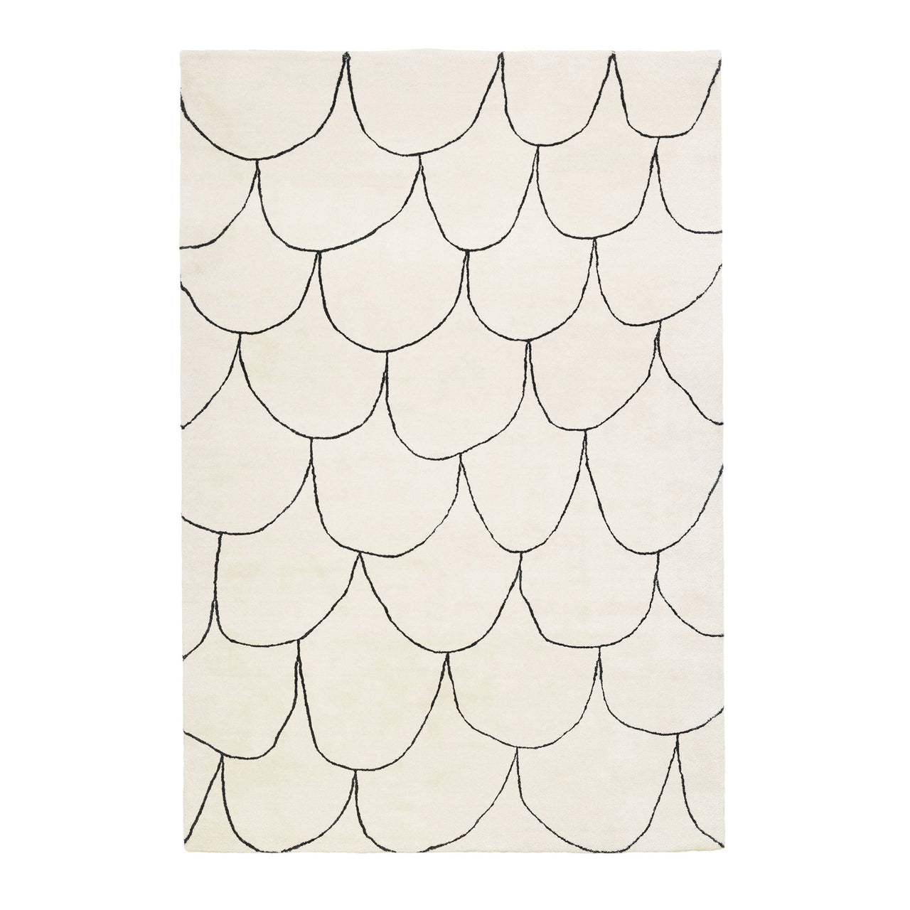 Fish Platinum Rug: Medium + White