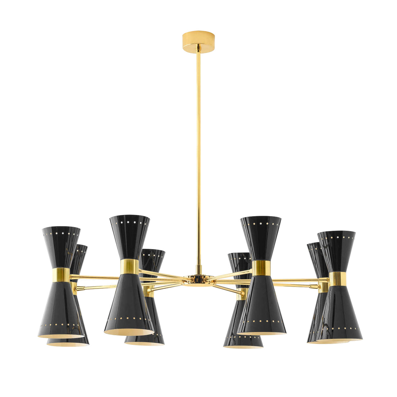 Megafono Suspension Lamp: 8 + Black