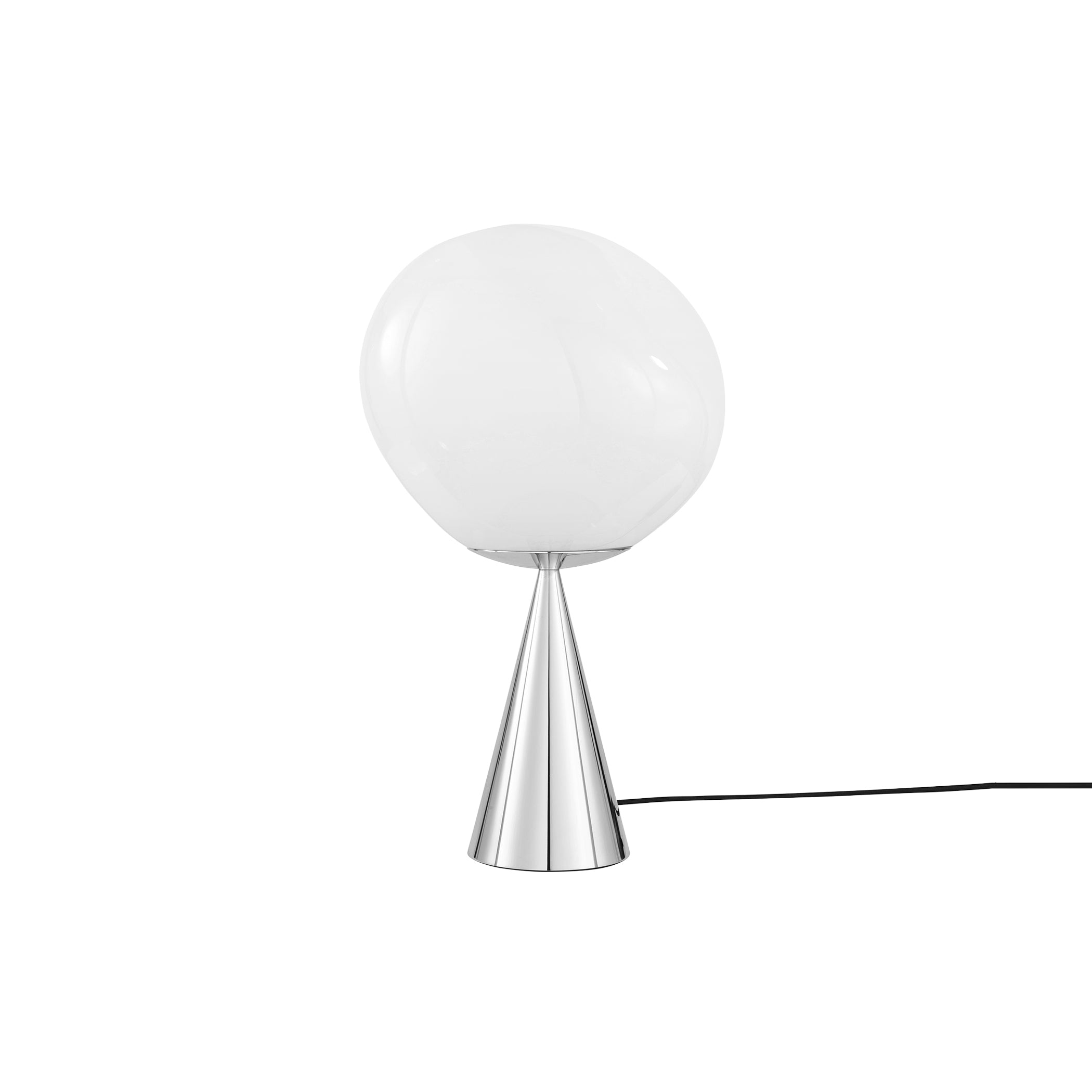 Melt Cone Fat Table Lamp: Opal + Silver