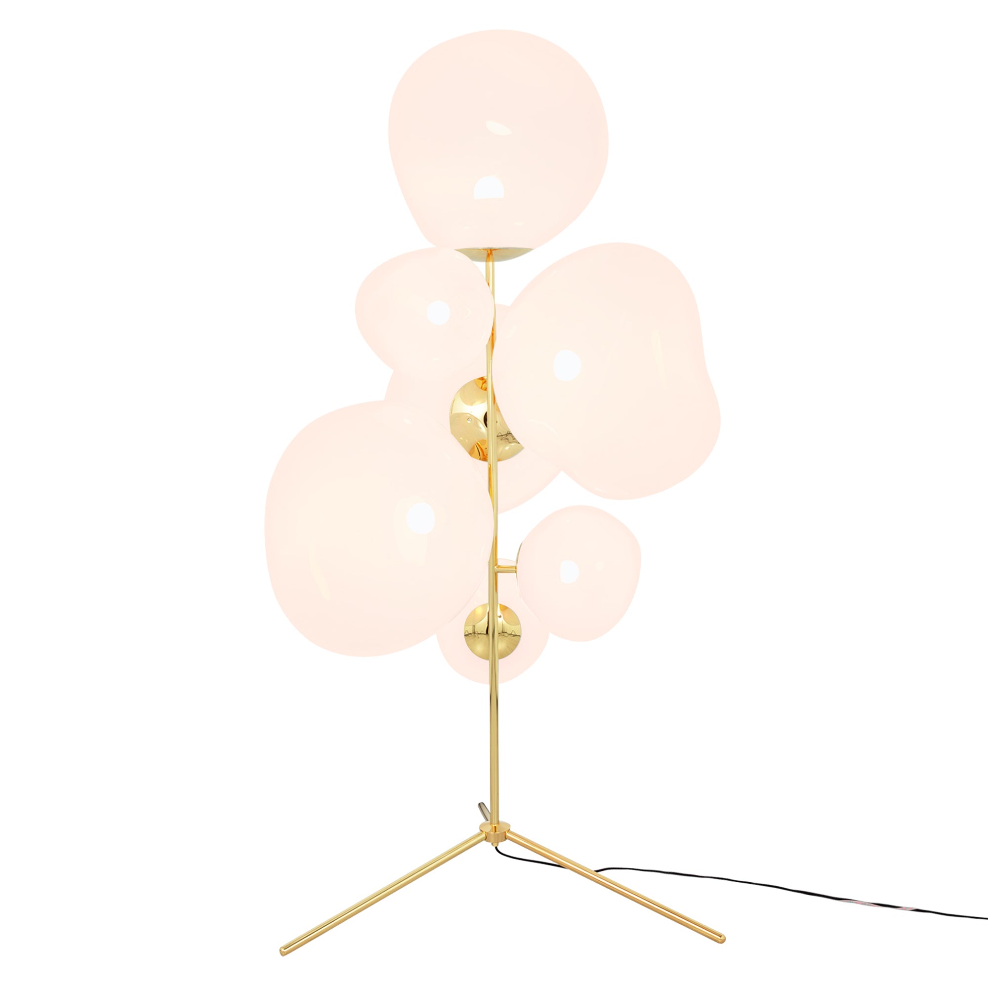 Melt Floor Chandelier: Gold + Opal