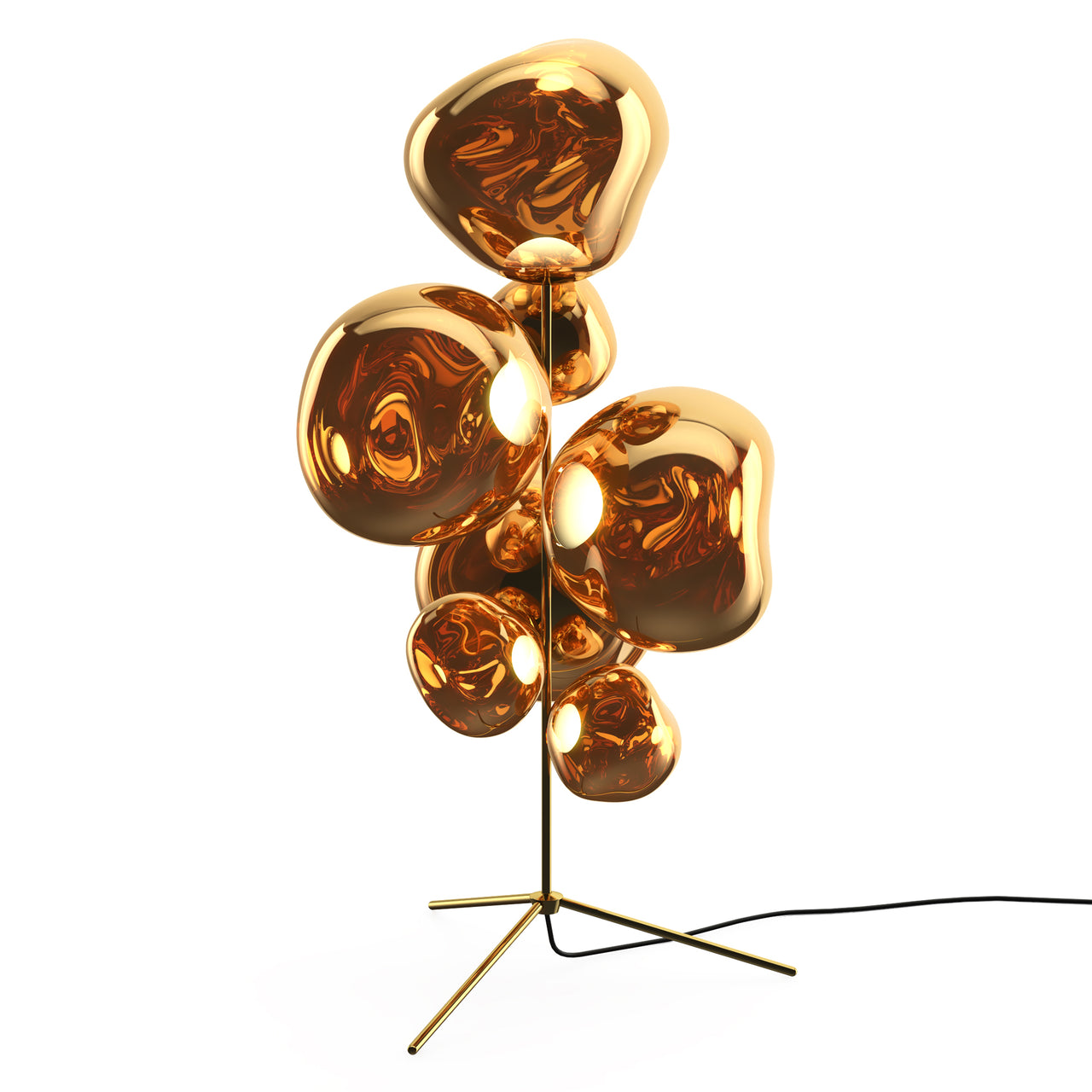 Melt Floor Chandelier: Gold