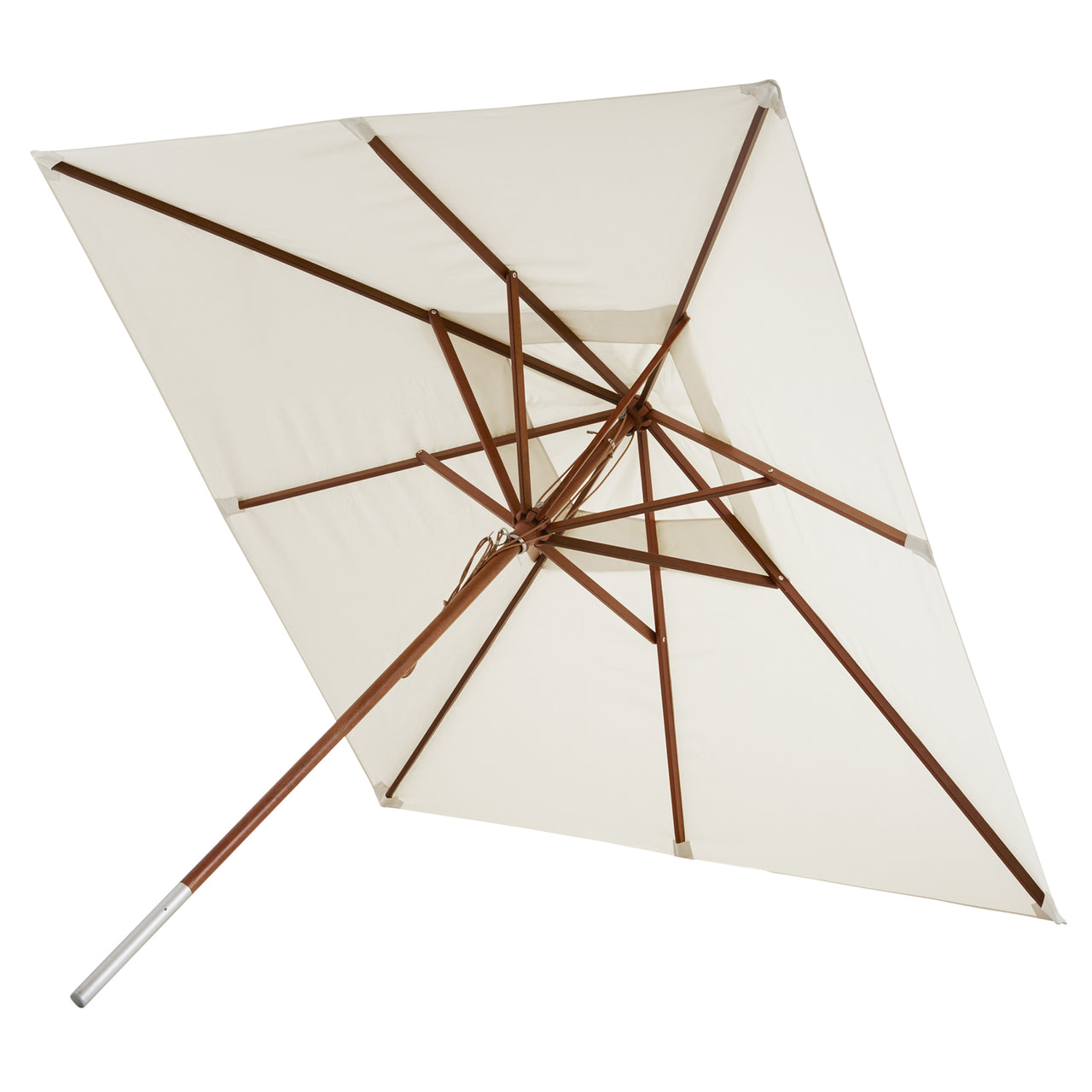 Messina Umbrella: Large + Square + Off-White + Without Base