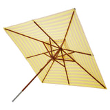 Messina Umbrella: Large + Square + Lemon + Sand Stripes + Without Base