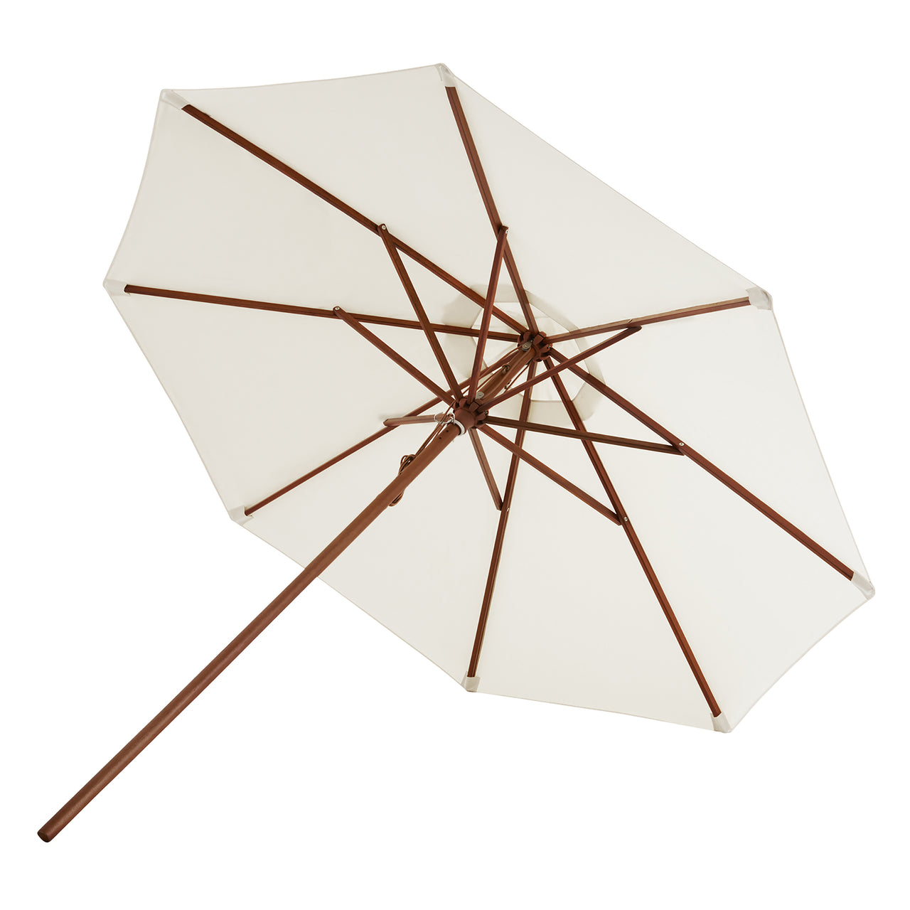 Messina Umbrella: Large + Round + Off-White + Without Base
