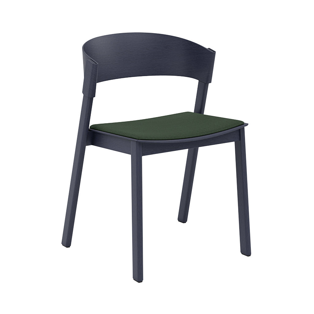 Cover Side Chair: Upholstered + Midnight Blue