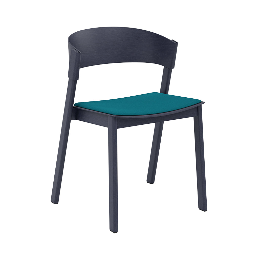 Cover Side Chair: Upholstered + Midnight Blue