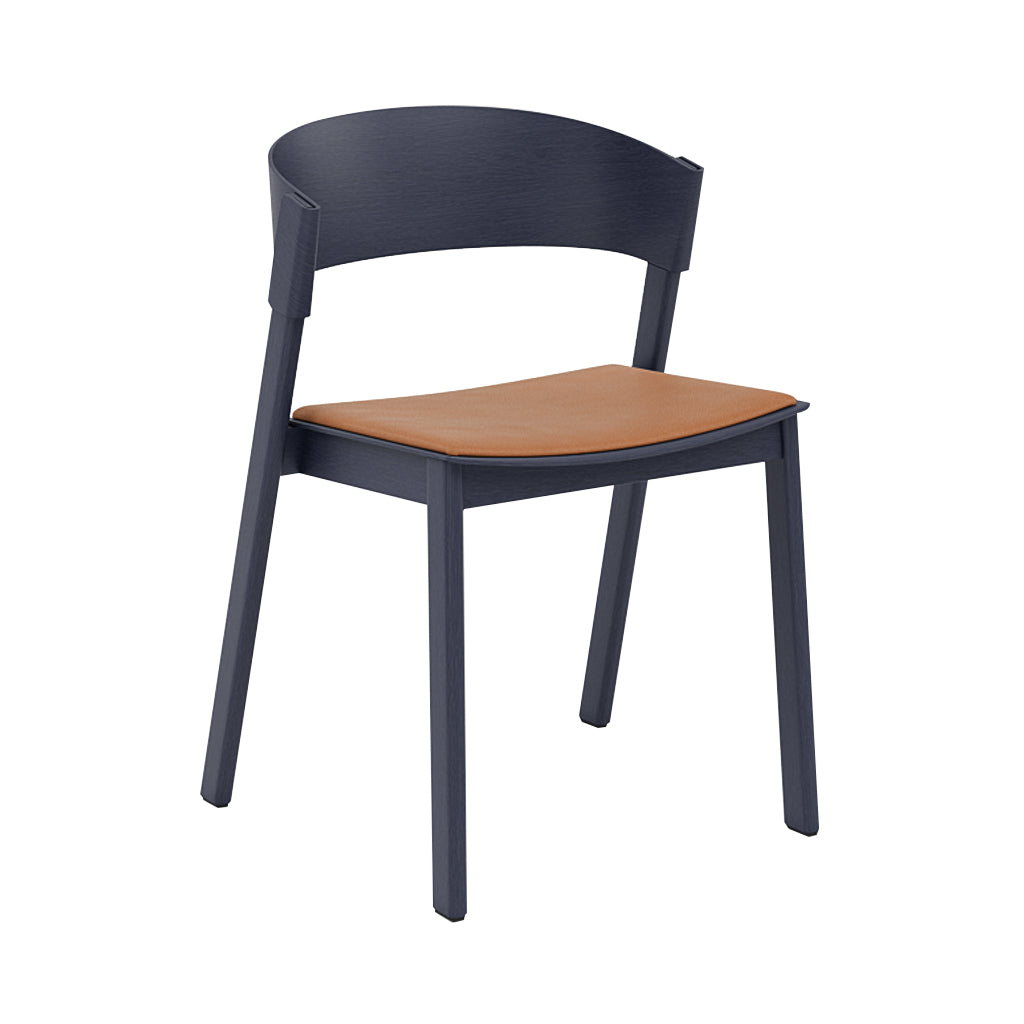 Cover Side Chair: Upholstered + Midnight Blue