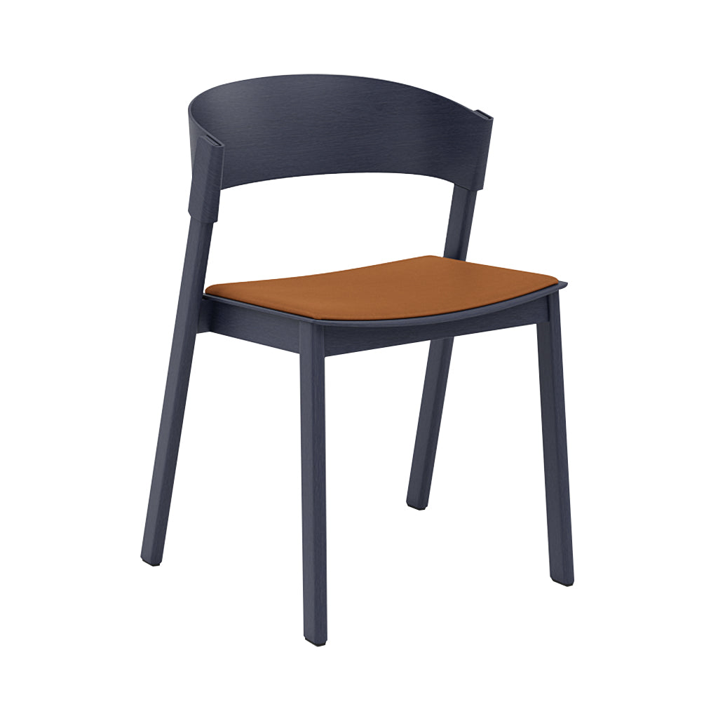 Cover Side Chair: Upholstered + Midnight Blue