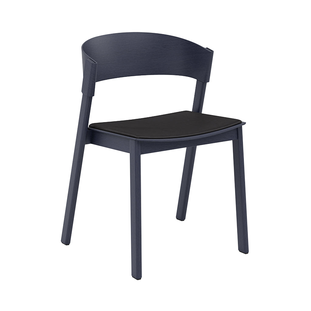 Cover Side Chair: Upholstered + Midnight Blue