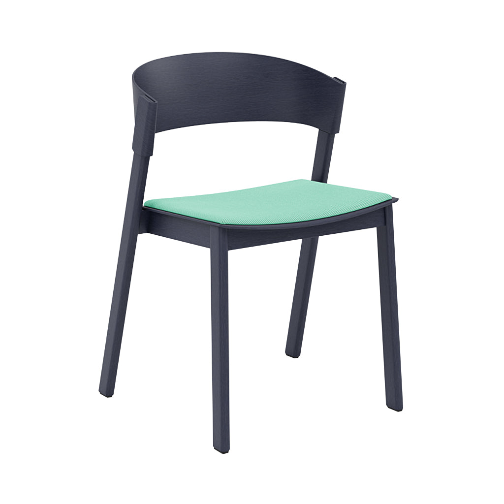 Cover Side Chair: Upholstered + Midnight Blue