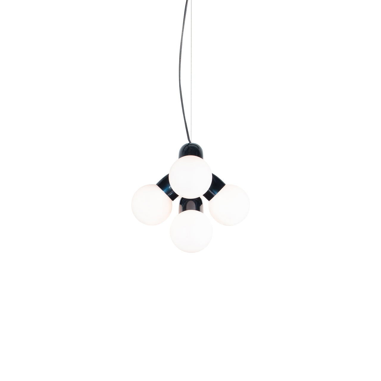 Vine Pendant Light: Chrome + Vine 3 + Midnight Chrome