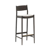 Minatomirai Cafe Bar + Counter Stool N-BS01: Upholstered + Bar + Smoked Oak