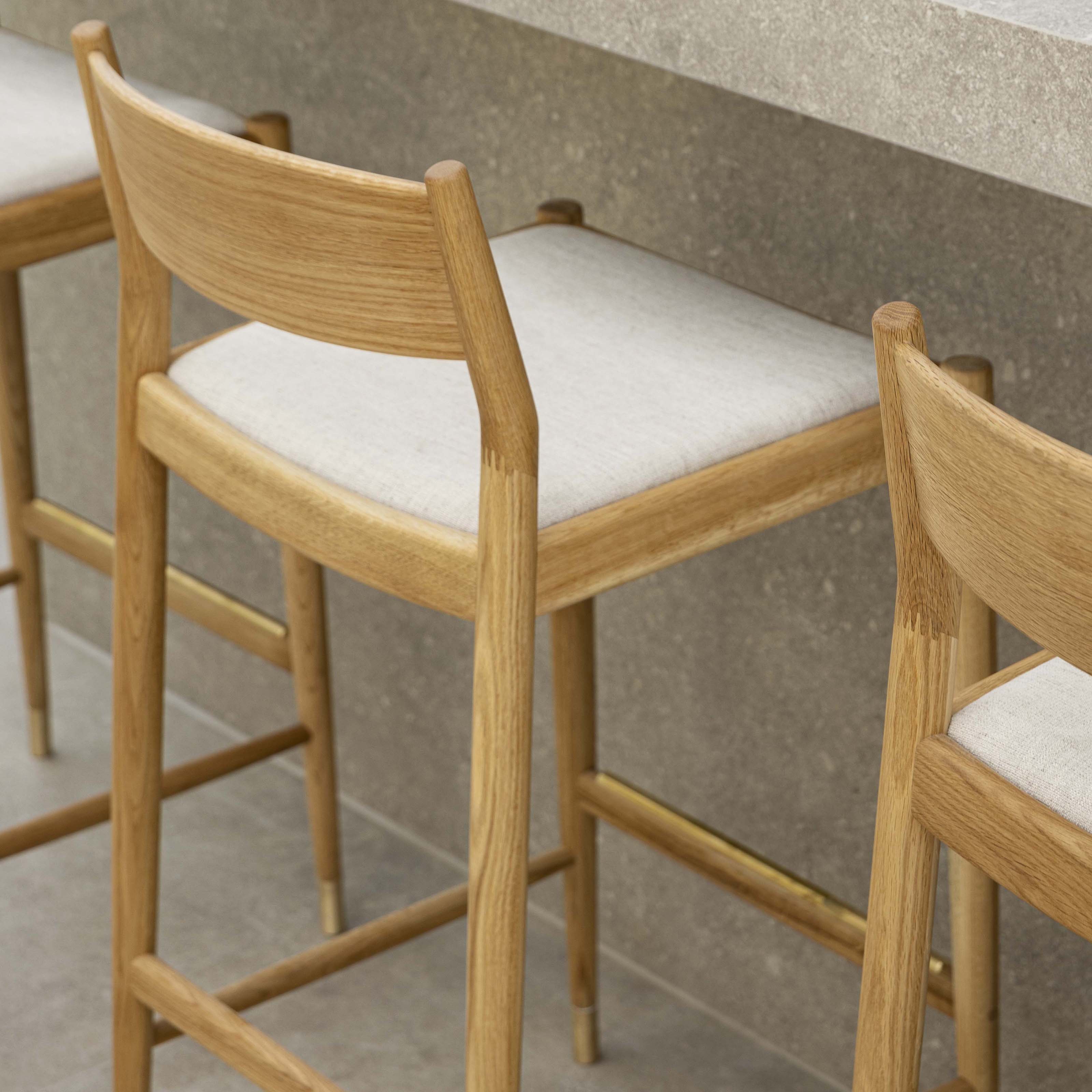 Minatomirai Cafe Bar + Counter Stool N-BS01: Upholstered + LS