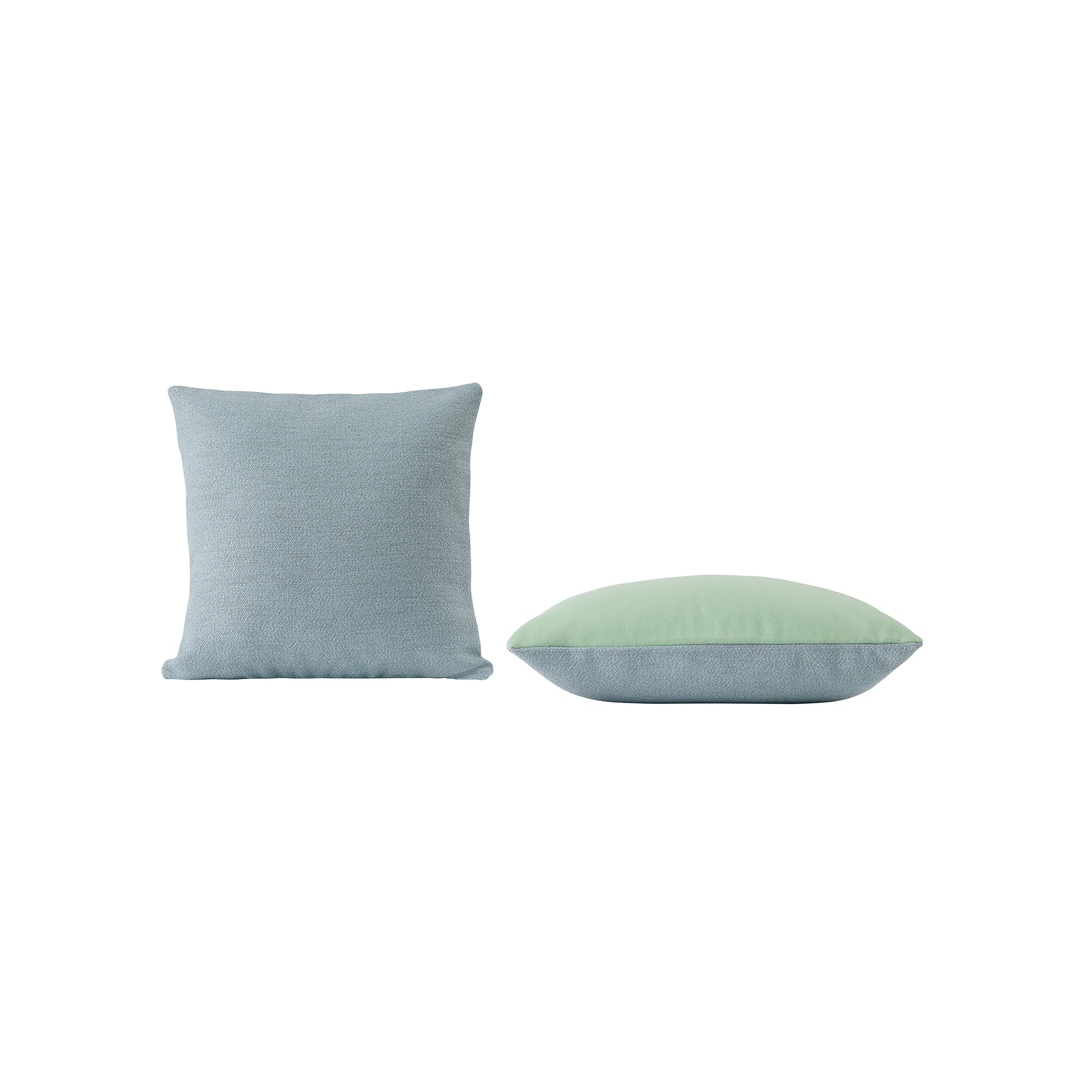 Mingle Cushion: Square + Light Blue + Mint