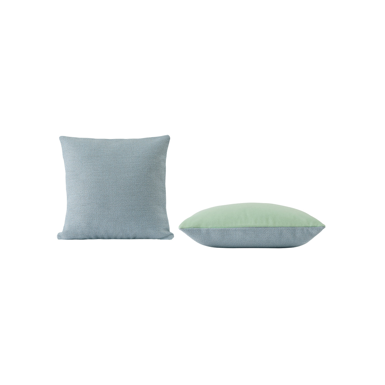 Mingle Cushion: Square + Light Blue + Mint